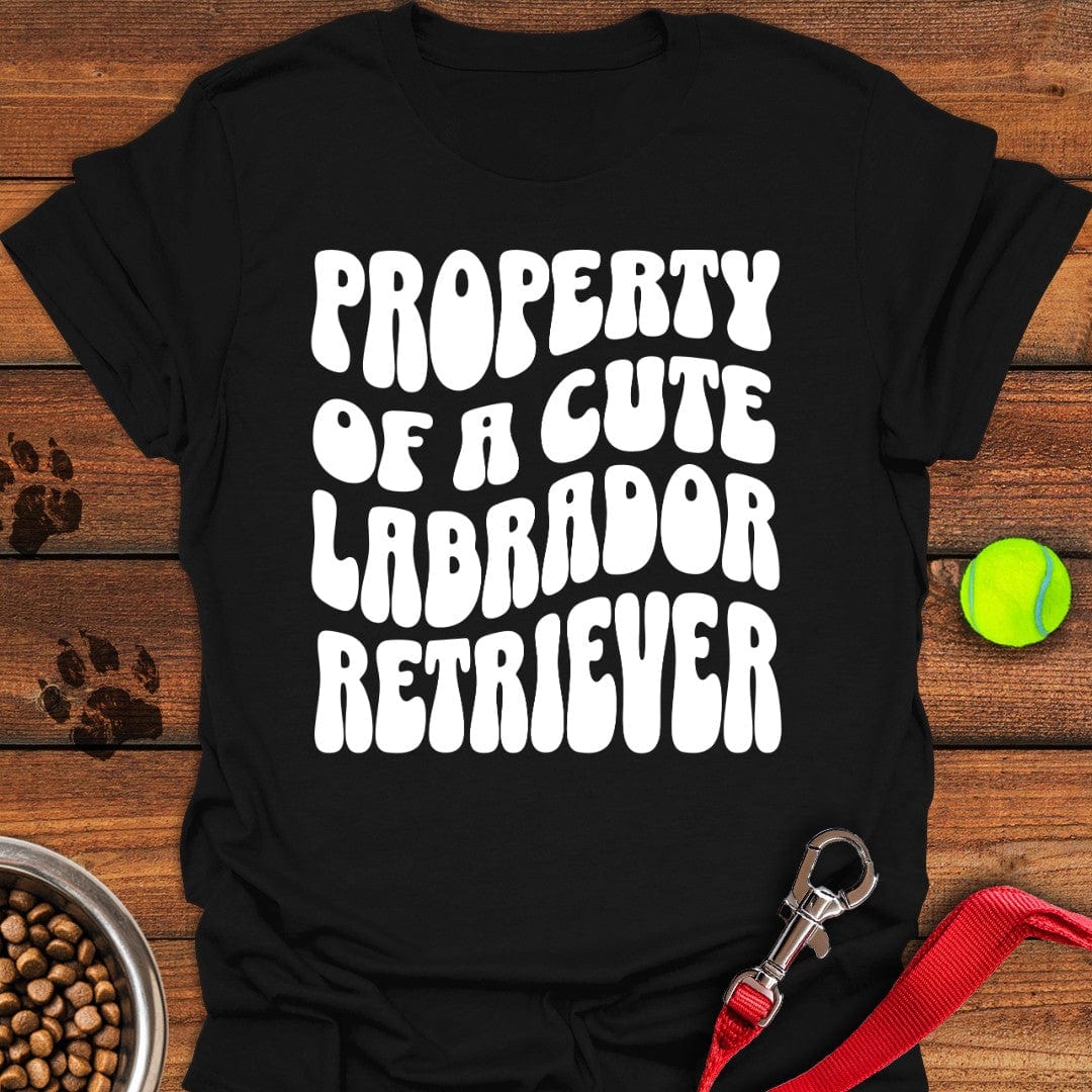 Property of a Cute Labrador T-Shirt Black