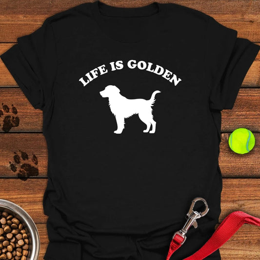Life is Golden Retrievers T-Shirt Black