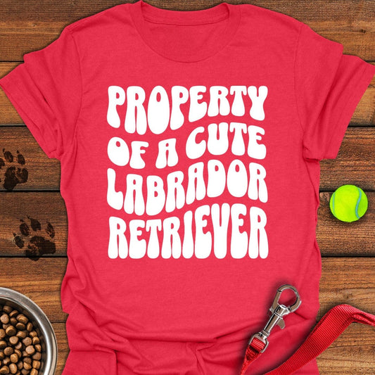 Property of a Cute Labrador T-Shirt Heather Red
