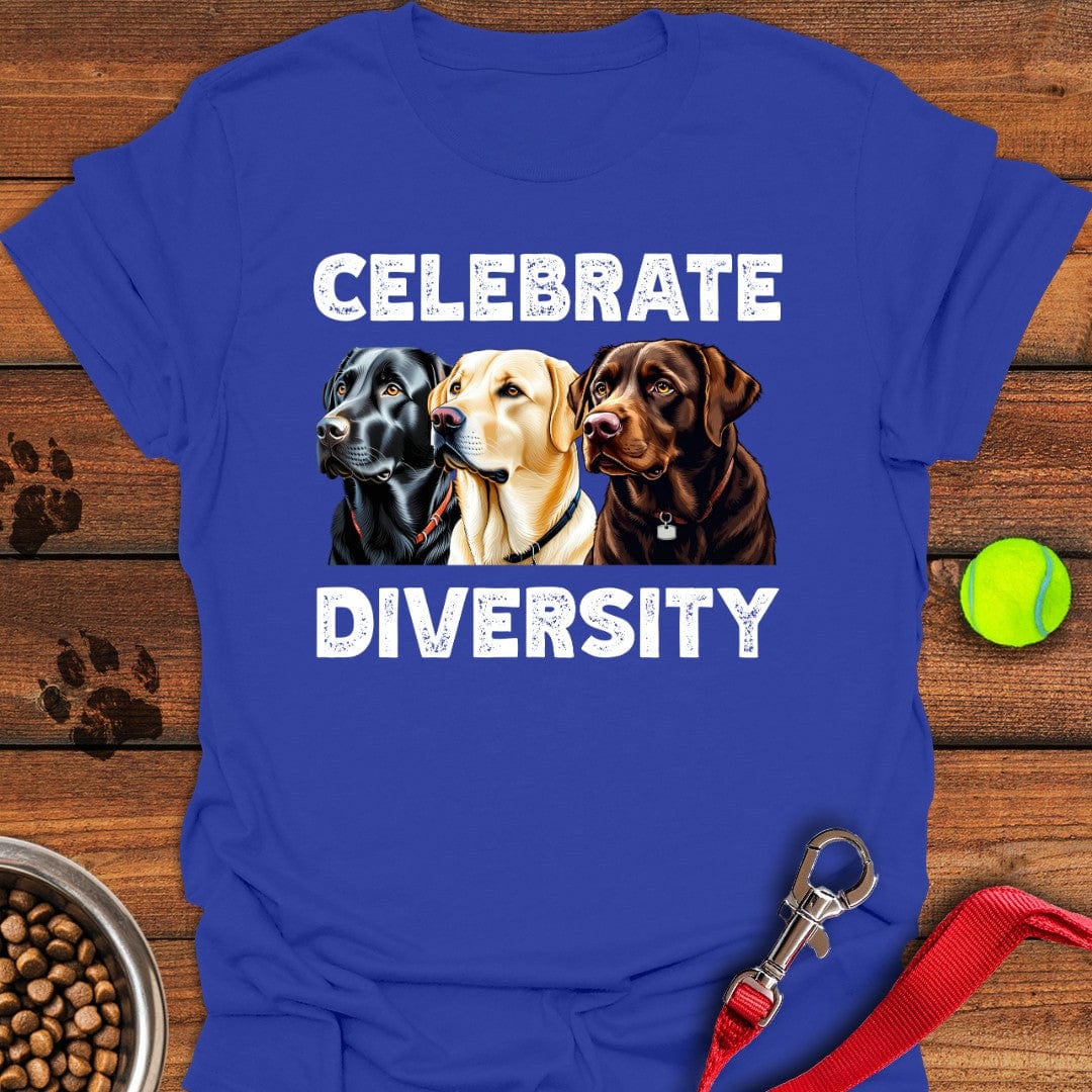 Celebrate Diversity Labrador T-Shirt Royal