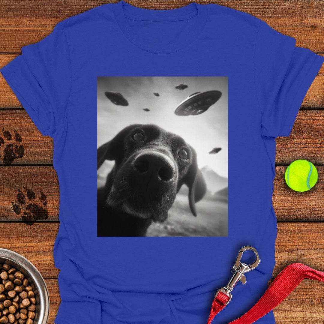 Funny Labrador UFO T-Shirt Royal