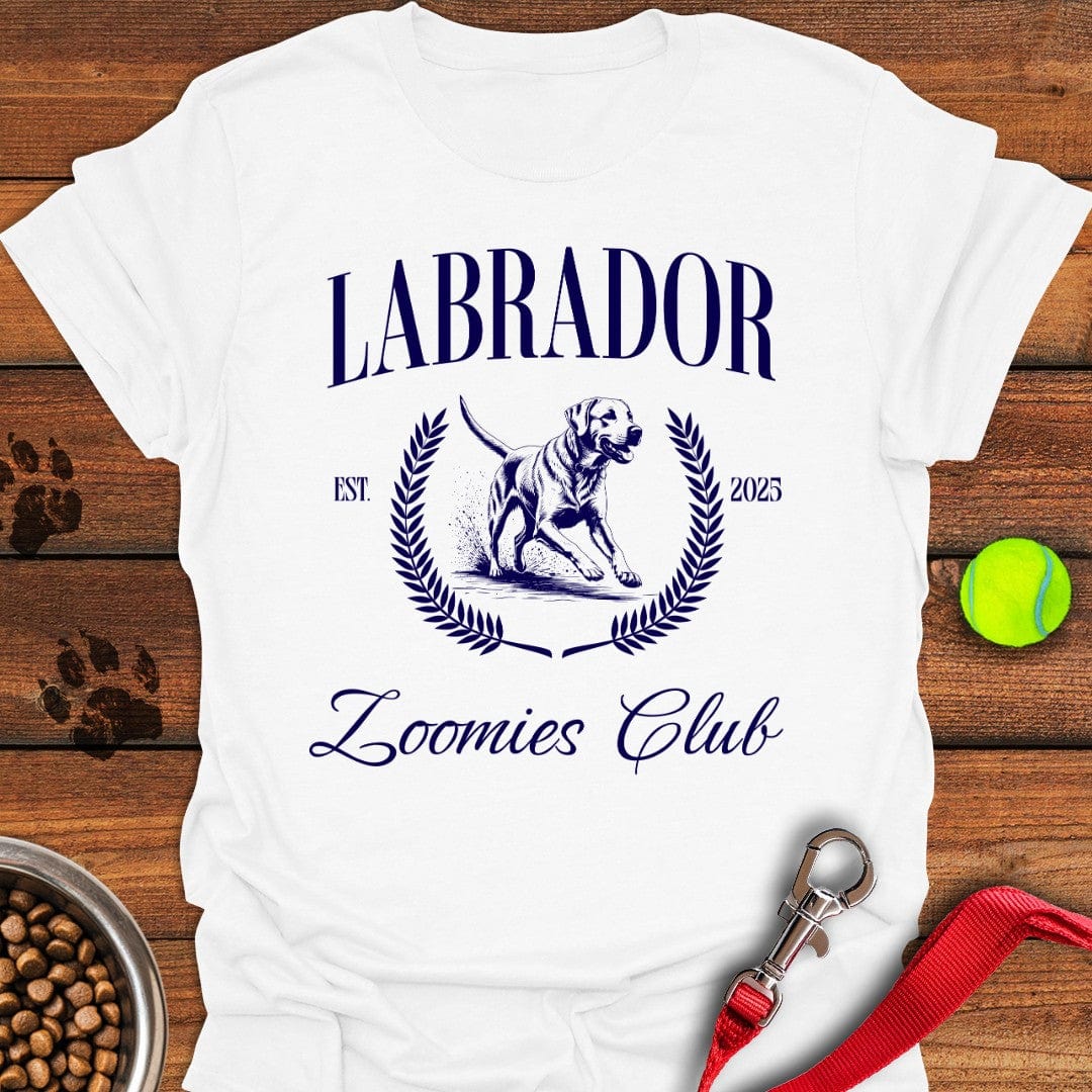 Labrador Zoomies Club T-Shirt White