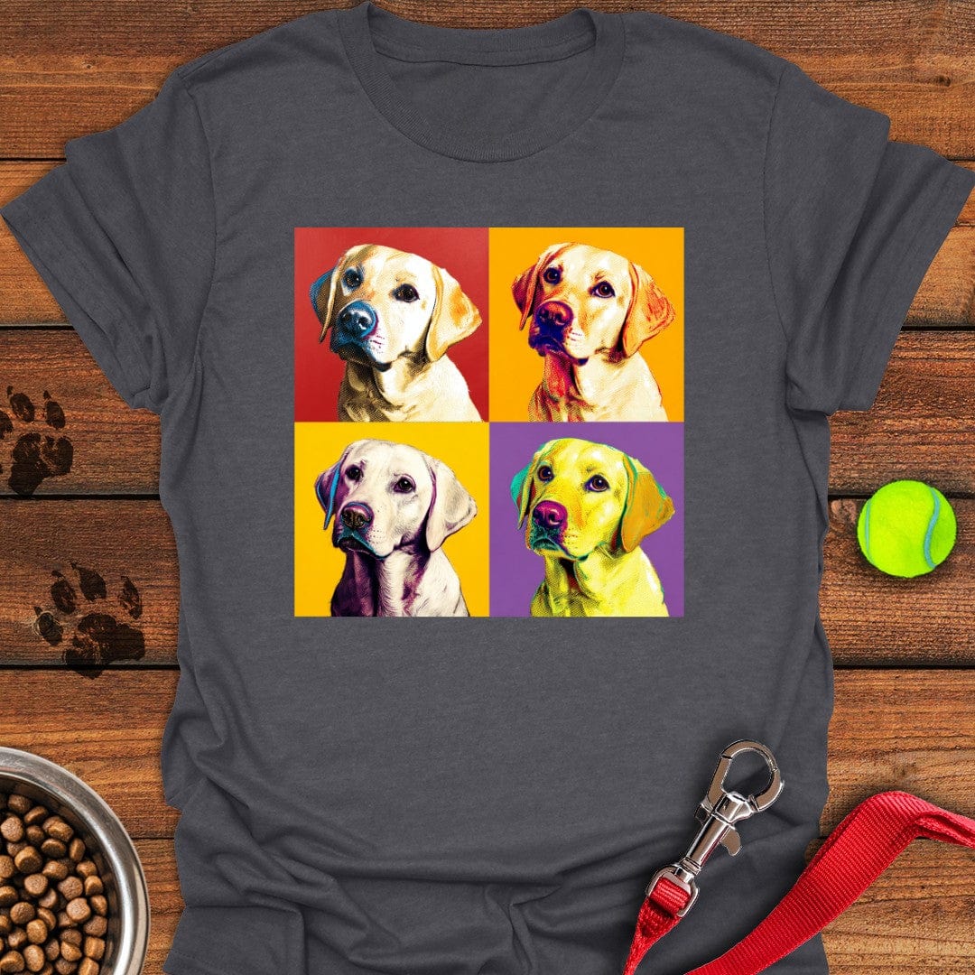 Labrador Pop Art T-Shirt Dark Heather