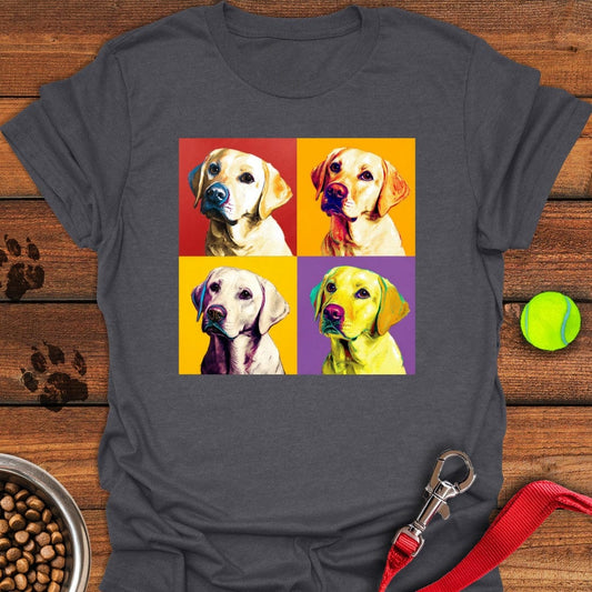 Labrador Pop Art T-Shirt Dark Heather
