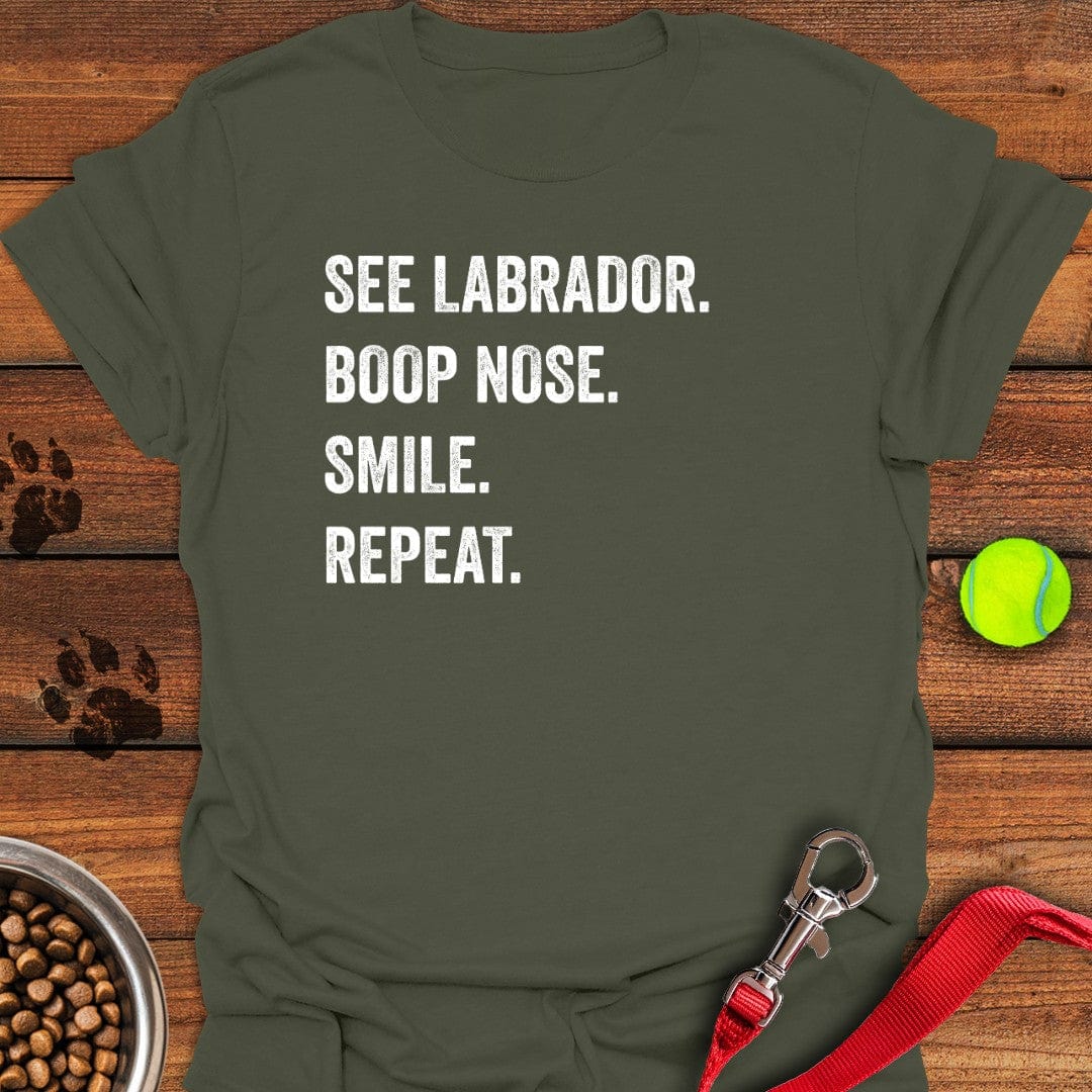See Labrador T-Shirt Military Green