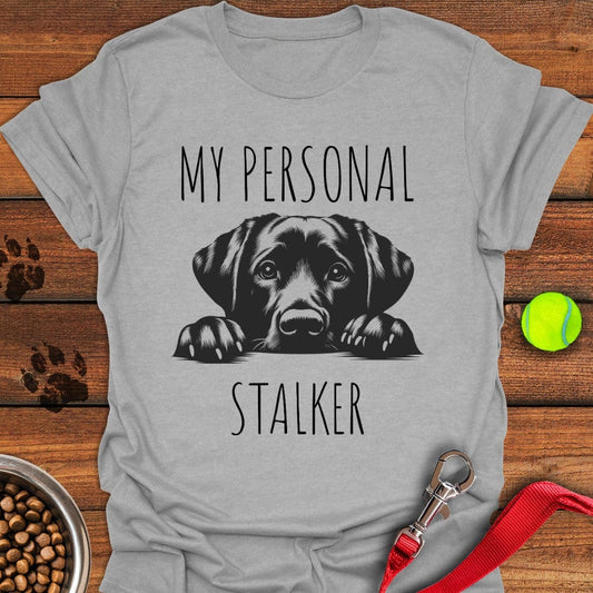 My Personal Stalker Labrador T-Shirt Sport Grey