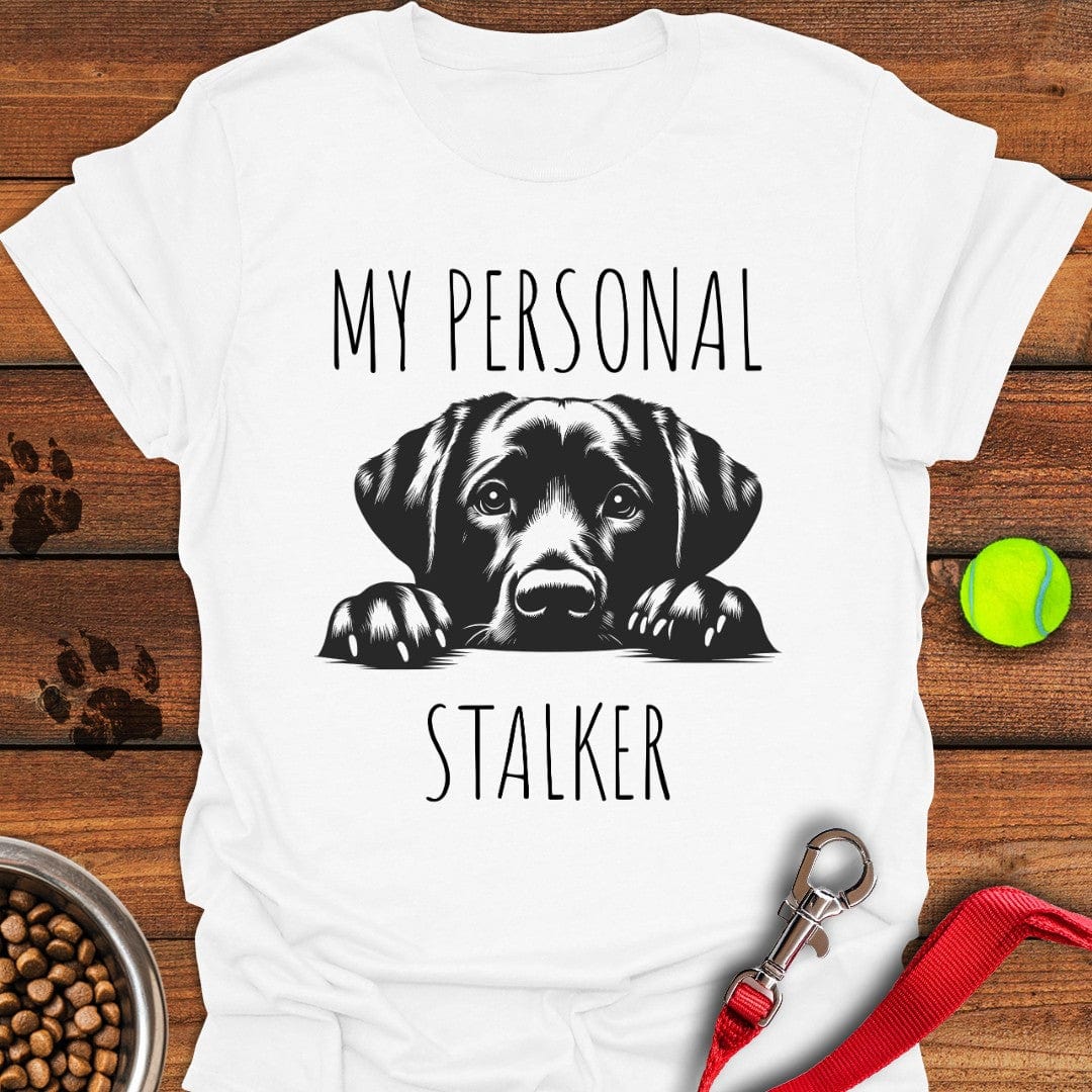 My Personal Stalker Labrador T-Shirt White