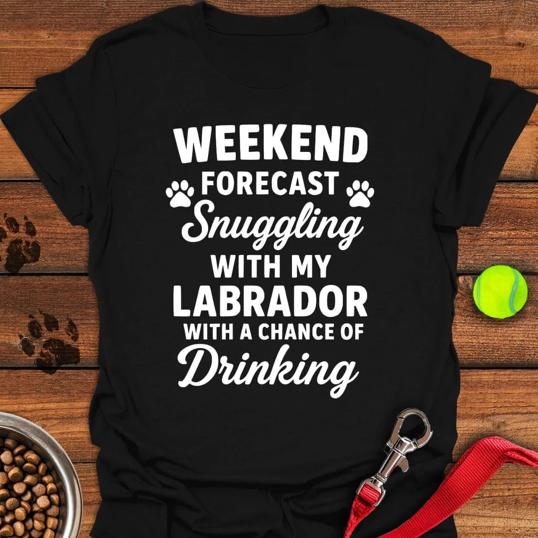Weekend Forecast Labrador T-Shirt Black