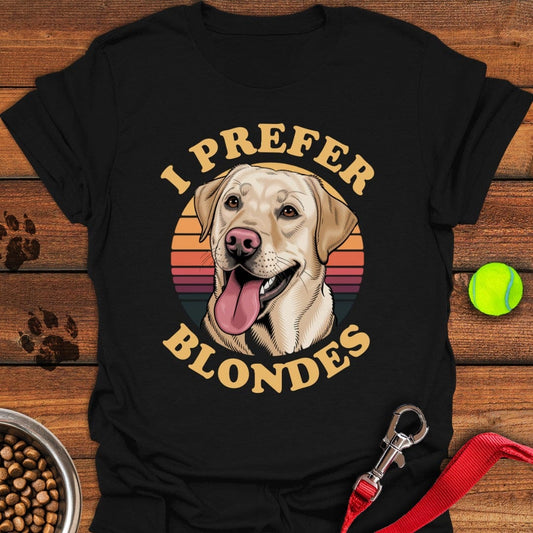 I Prefer Blondes Labrador T-Shirt Black