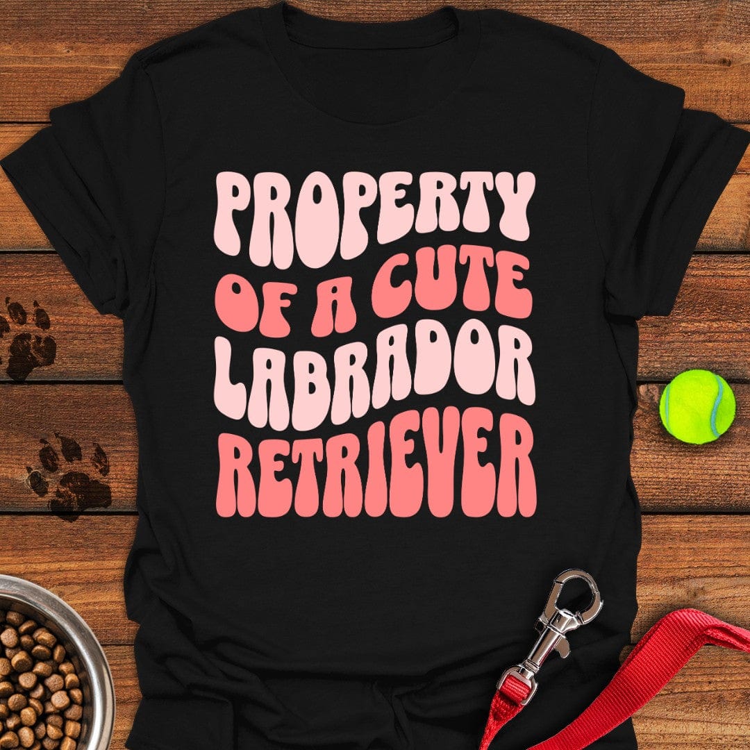 Property of a Cute Labrador T-Shirt Black