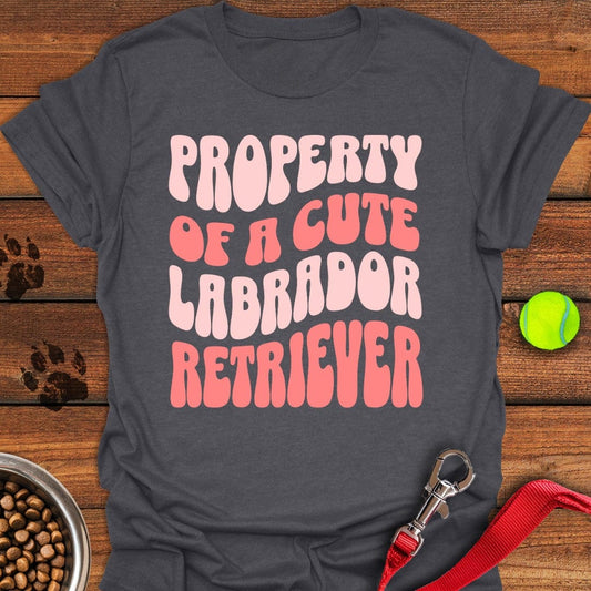 Property of a Cute Labrador T-Shirt Dark Heather