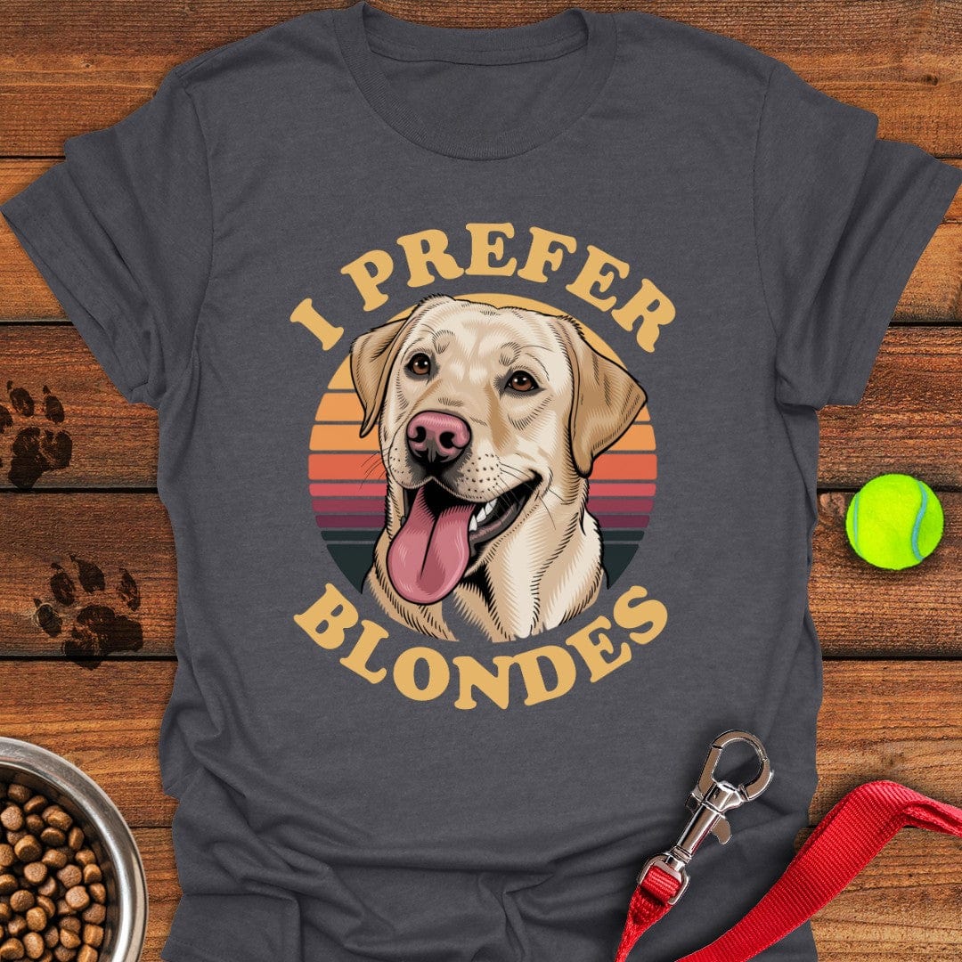 I Prefer Blondes Labrador T-Shirt Dark Heather
