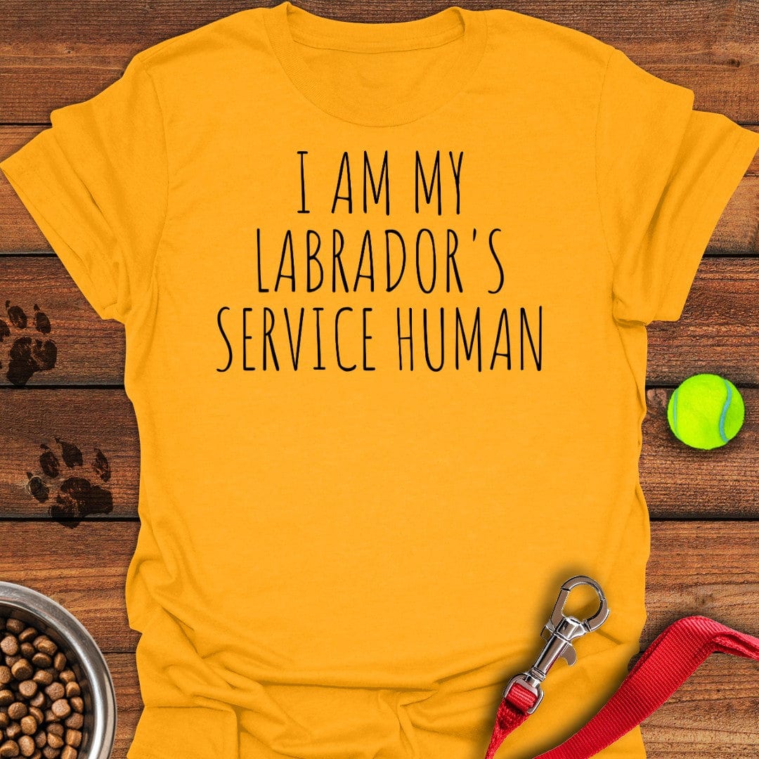 Service Human Labrador T-Shirt Gold