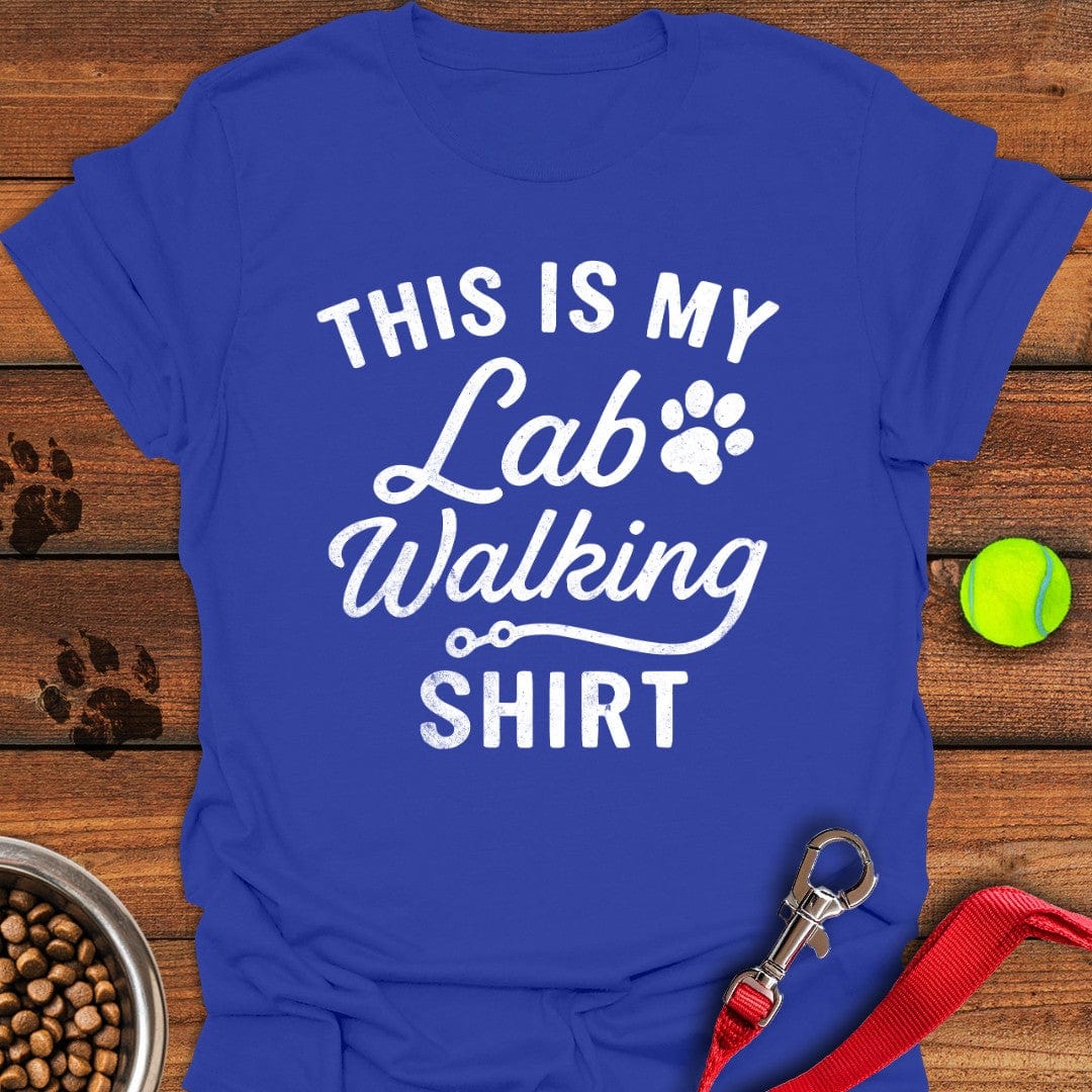 This is my Lab Walking T-Shirt Royal