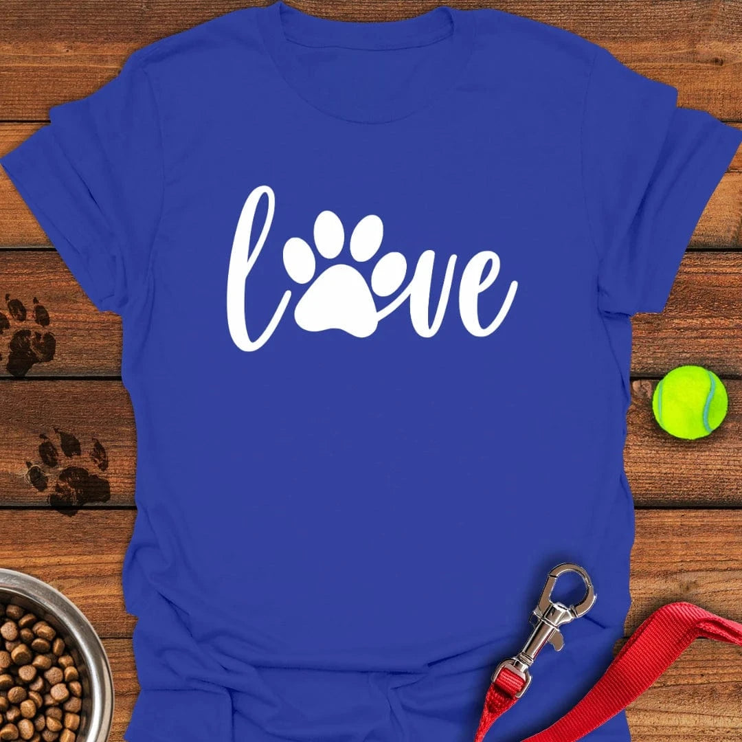 Love Dog Paw T-Shirt Royal