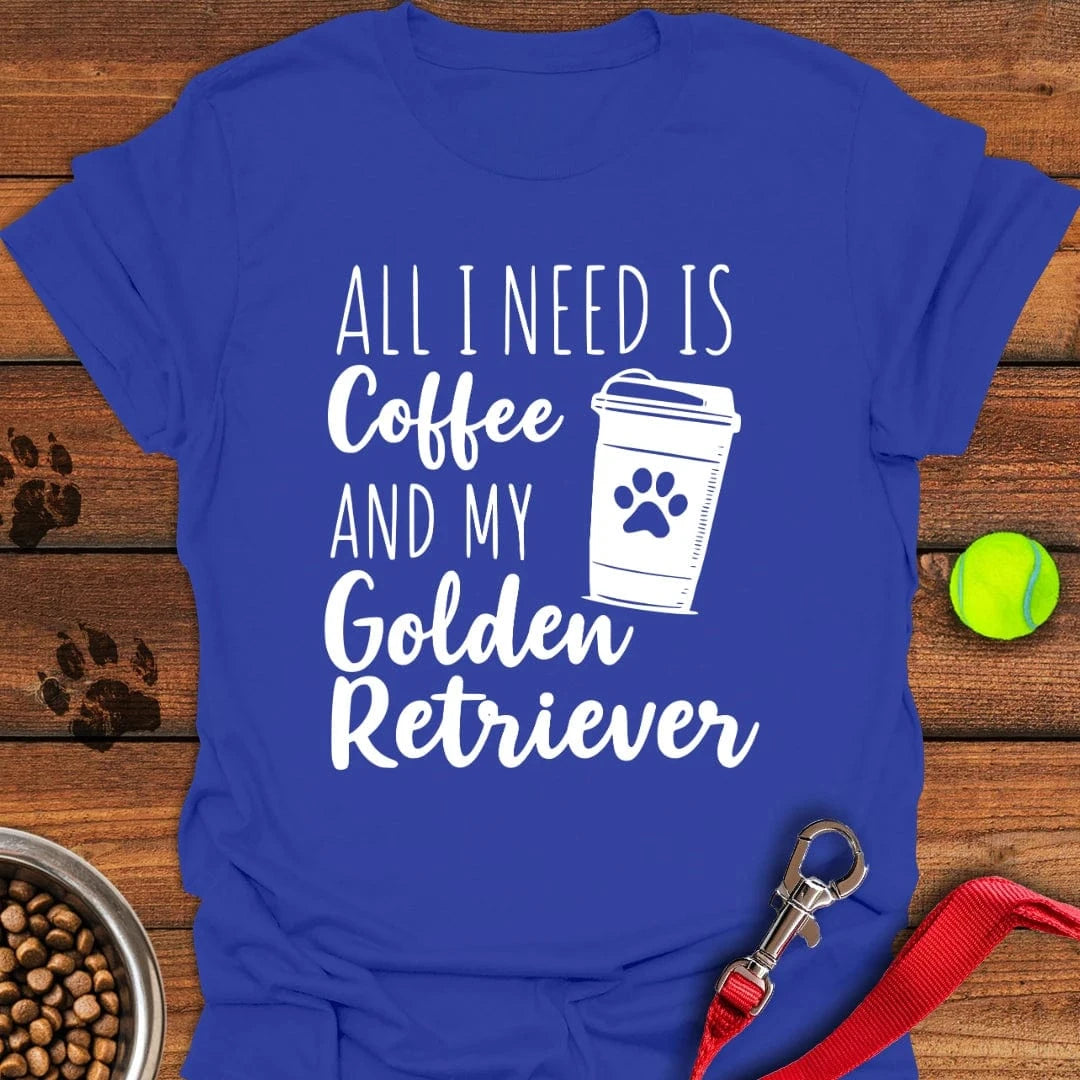 Golden Retriever and Coffee T-Shirt