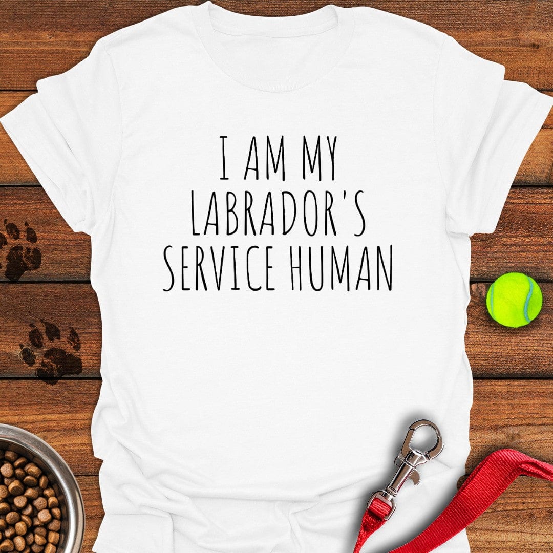 Service Human Labrador T-Shirt White