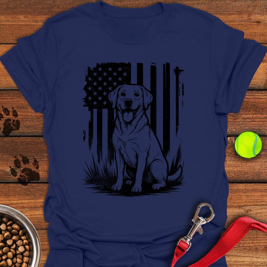Labrador USA Flag T-Shirt Navy