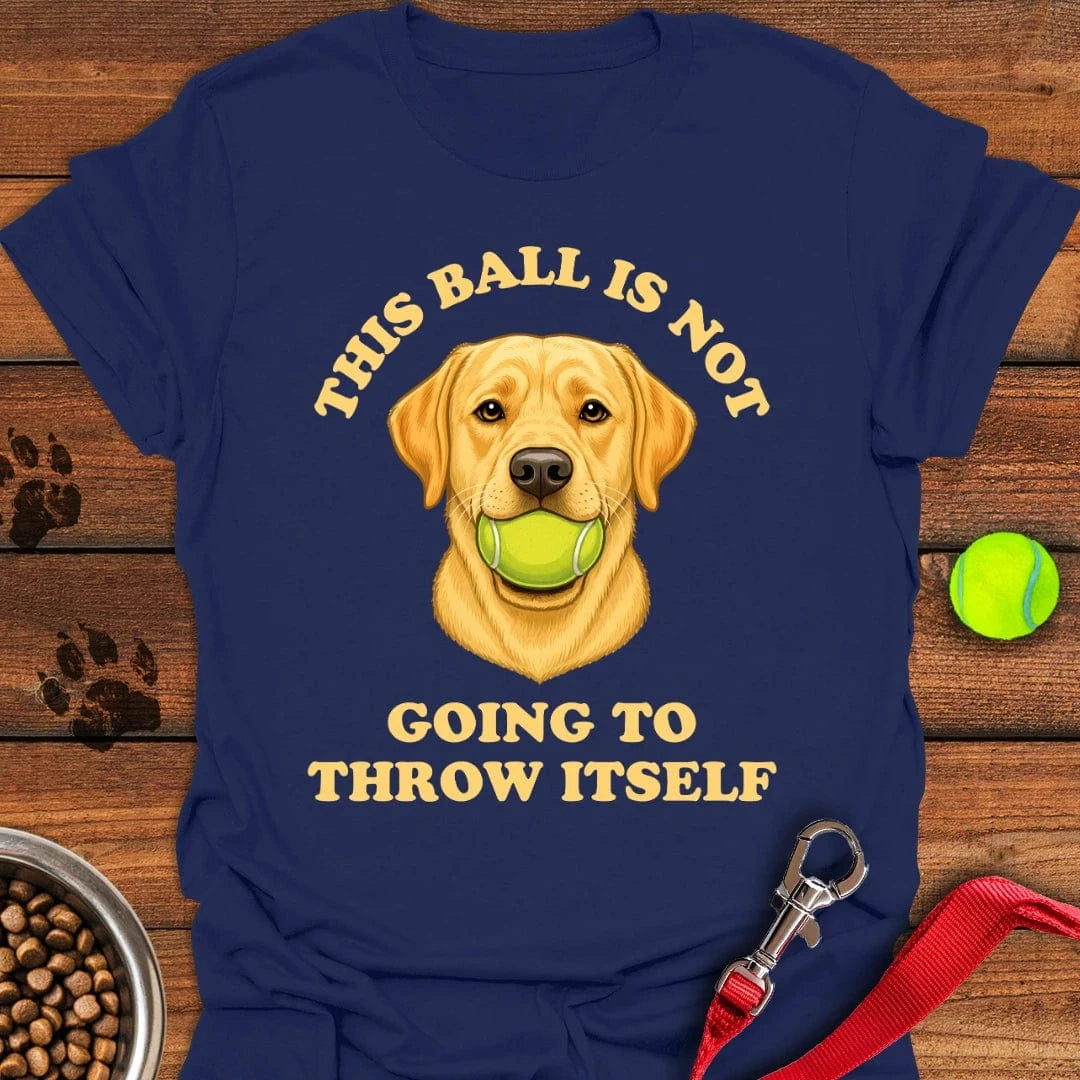 Labrador Throw The Ball T-Shirt Navy