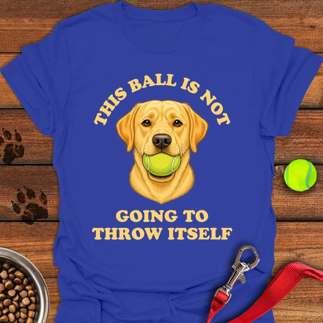 Labrador Throw The Ball T-Shirt Royal