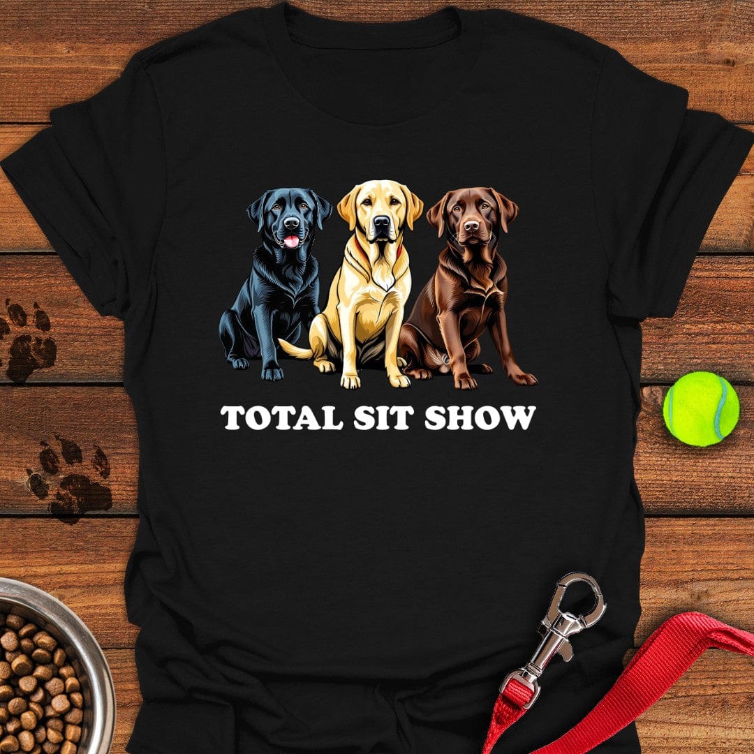 Total Sit Show Labrador T-Shirt Black
