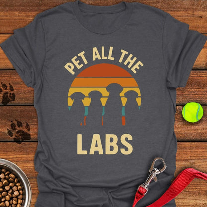 Pet All The Labs T-Shirt Dark Heather