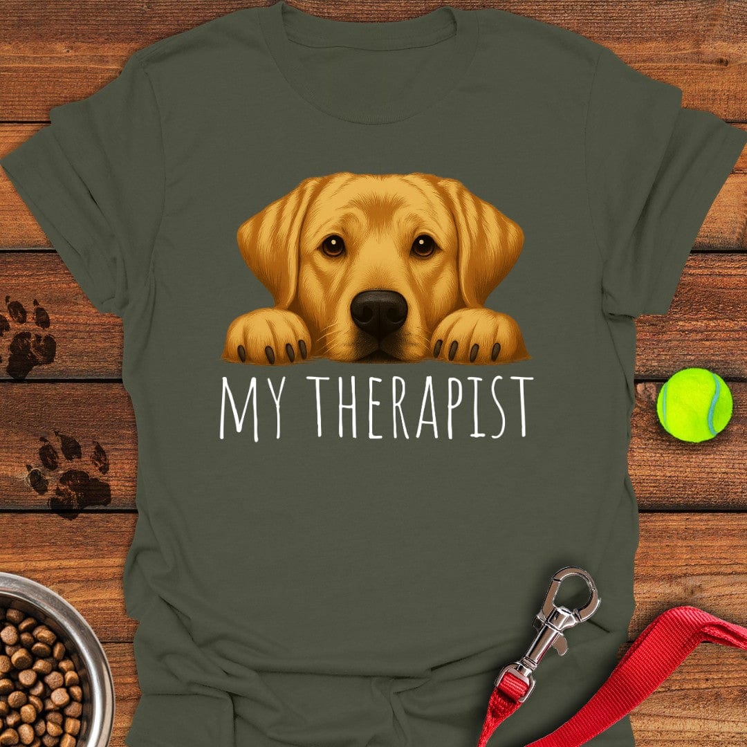 My Therapist Yellow Labrador T-Shirt