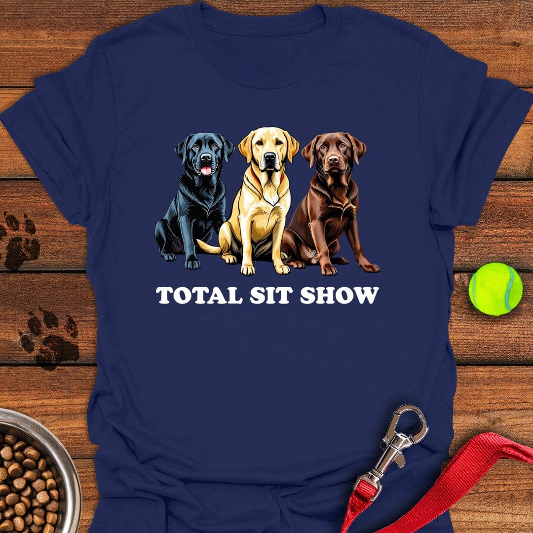 Total Sit Show Labrador T-Shirt Navy