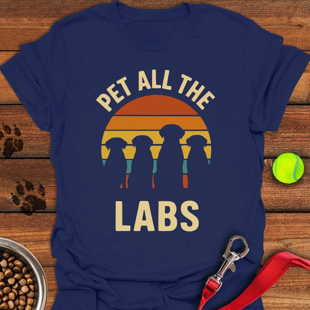 Pet All The Labs T-Shirt Navy