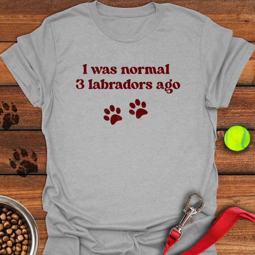I Was Normal 3 Labradors Ago T-Shirt