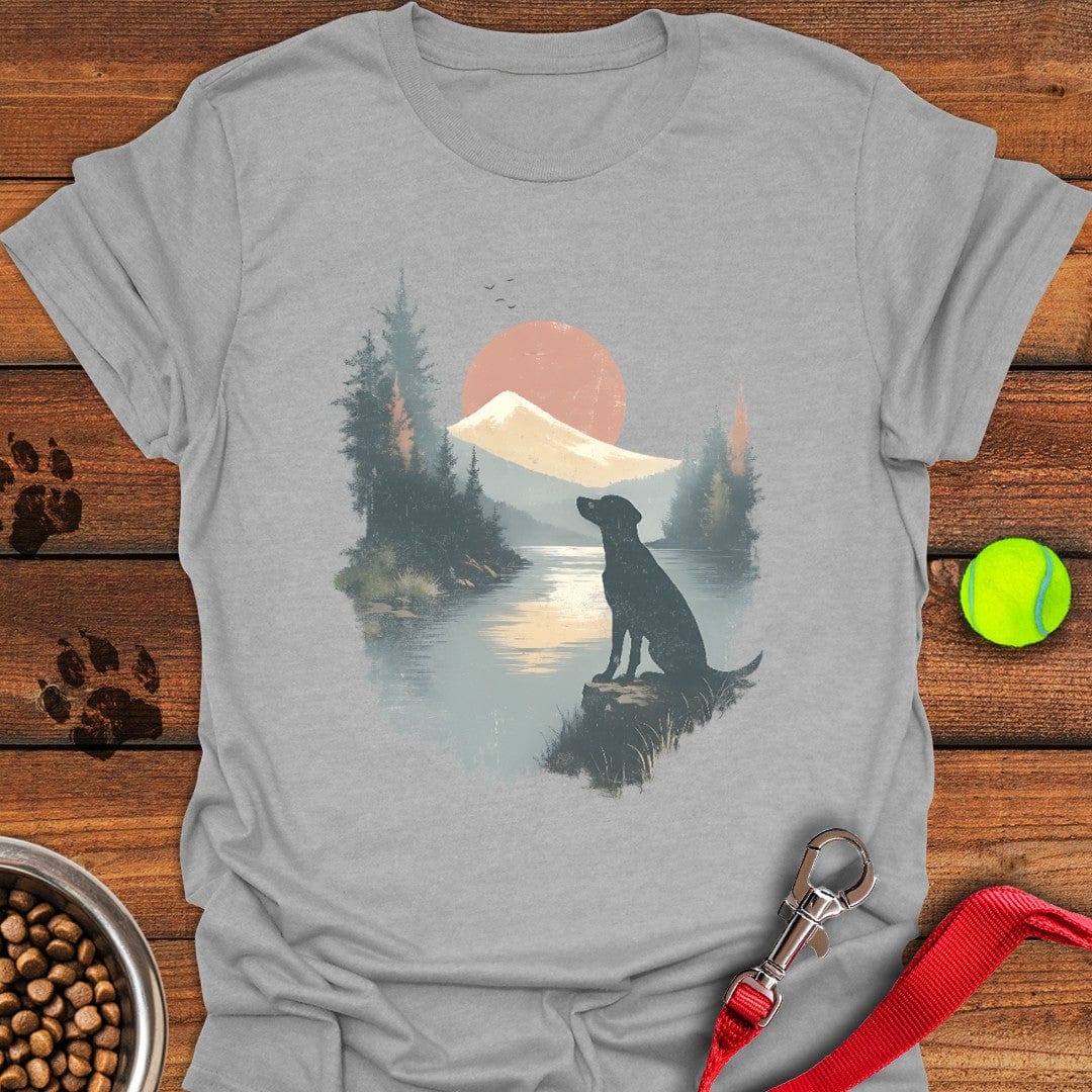 Labrador at the Lake T-Shirt Sport Grey