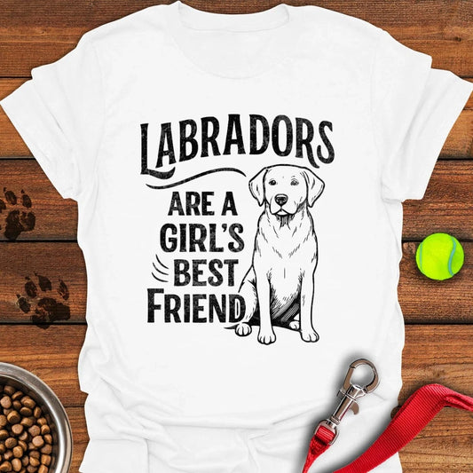 Labs are a Girls Best Friend T-Shirt White