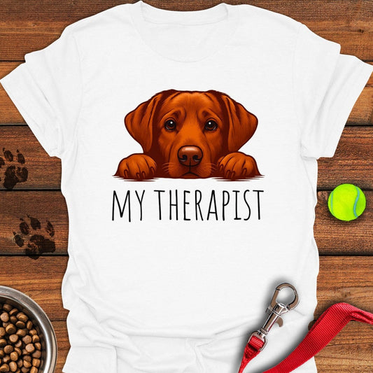 My Therapist Fox Red Lab T-Shirt White