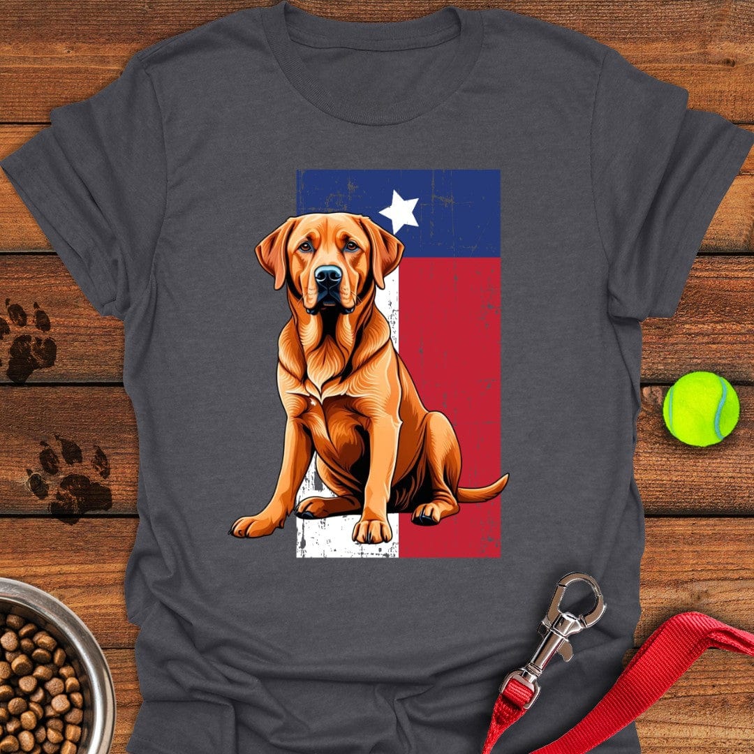 Fox Red Labrador Texas Flag Dark Heather