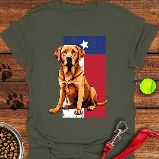 Fox Red Labrador Texas Flag Military Green
