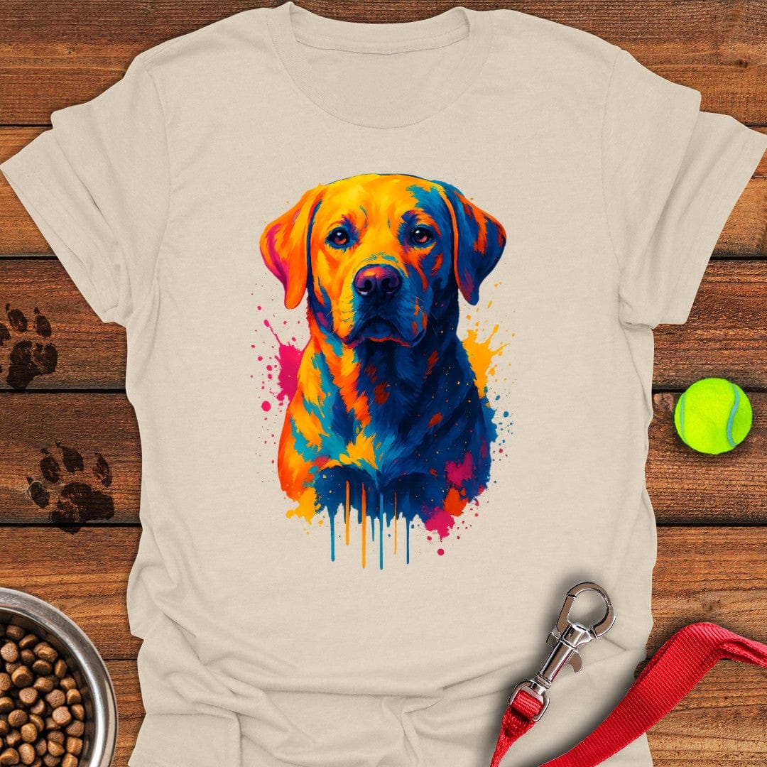 Labrador Painting Graphic T-Shirt Natural