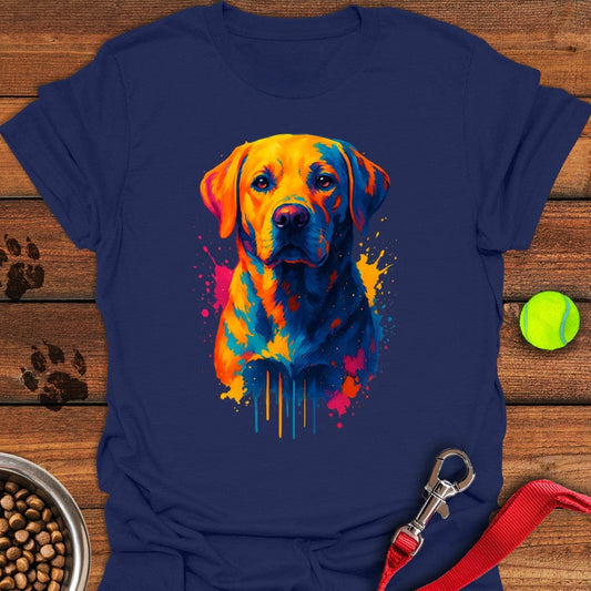 Labrador Painting Graphic T-Shirt Navy