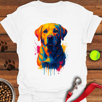 Labrador Painting Graphic T-Shirt White