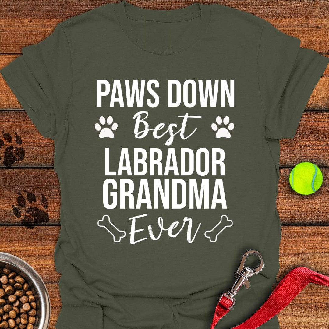 Labrador Grandma T-Shirt Military Green