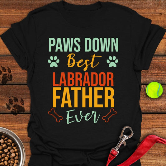 Labrador Father T-Shirt Black