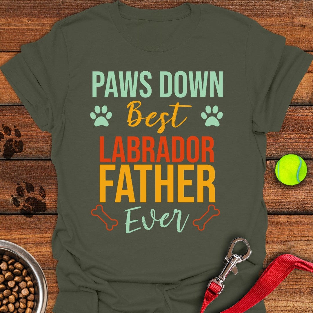 Labrador Father T-Shirt Military Green