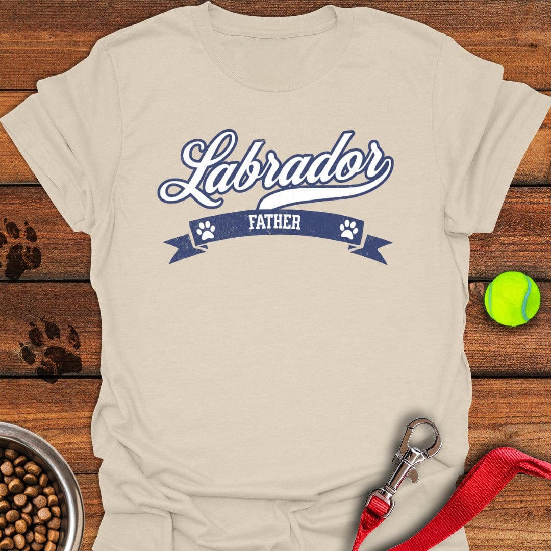 Labrador Father Baseball Style T-Shirt Natural