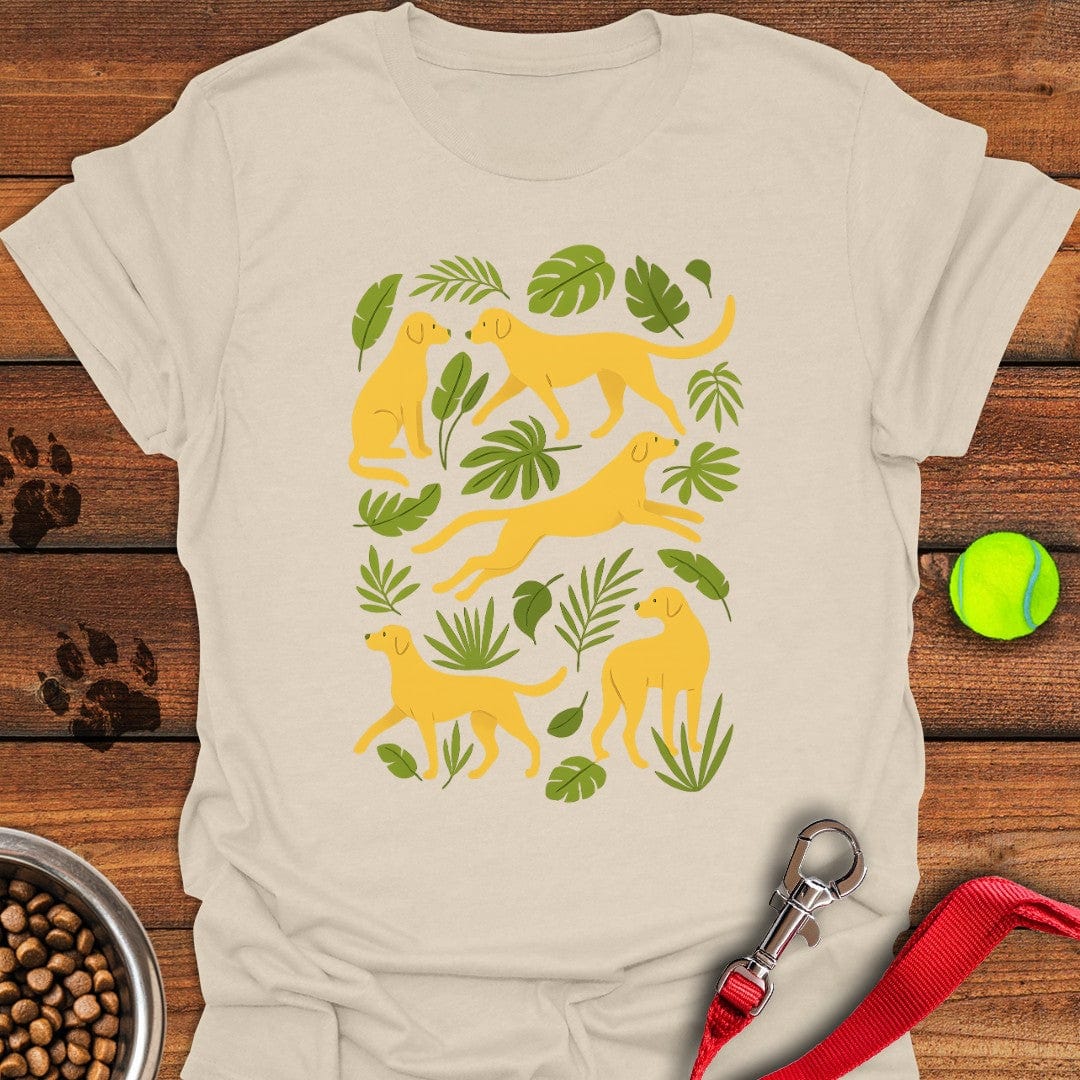 Yellow Labrador Womens Graphic T-Shirt Natural