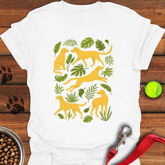 Yellow Labrador Womens Graphic T-Shirt White