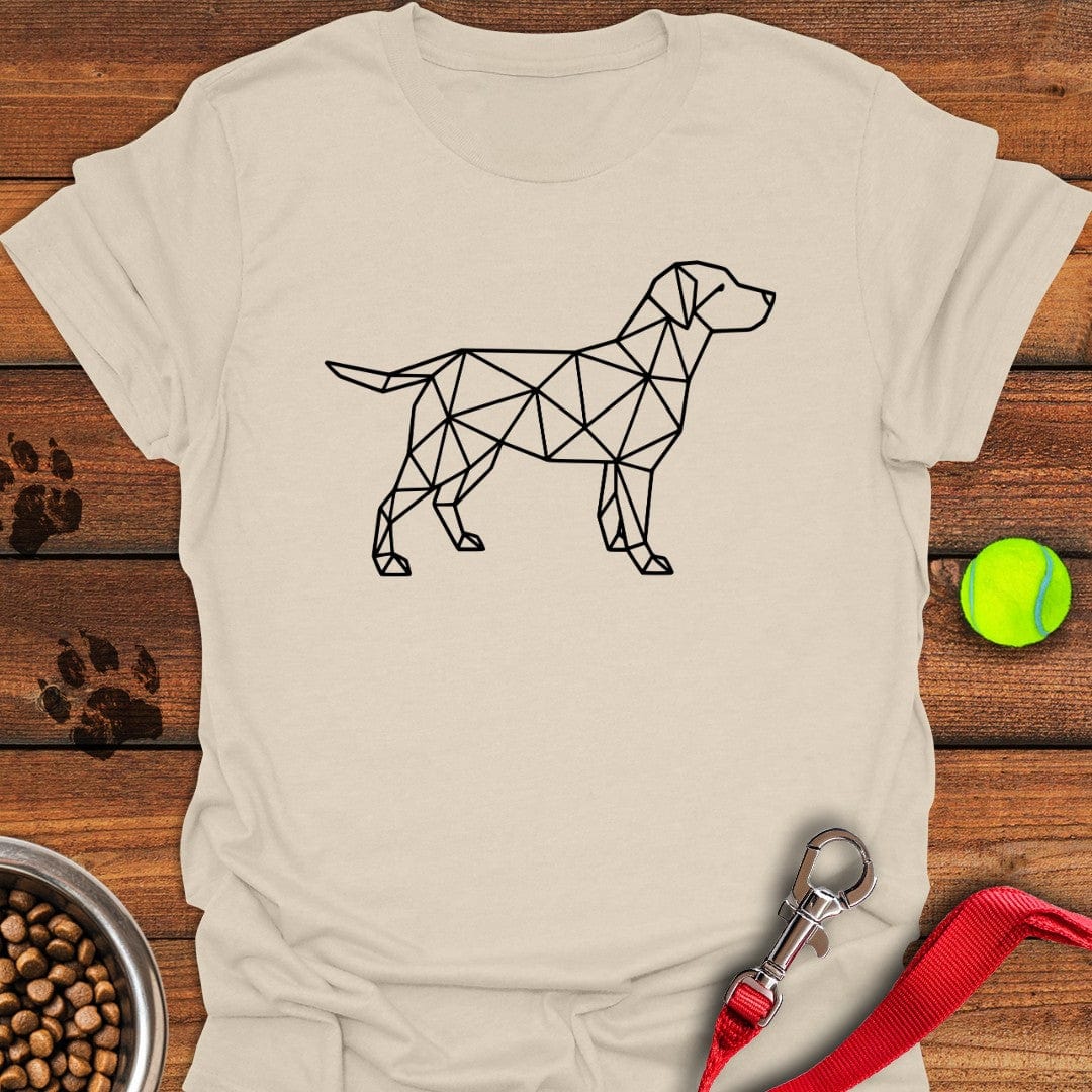 Trendy Geometrical Labrador T-Shirt Natural