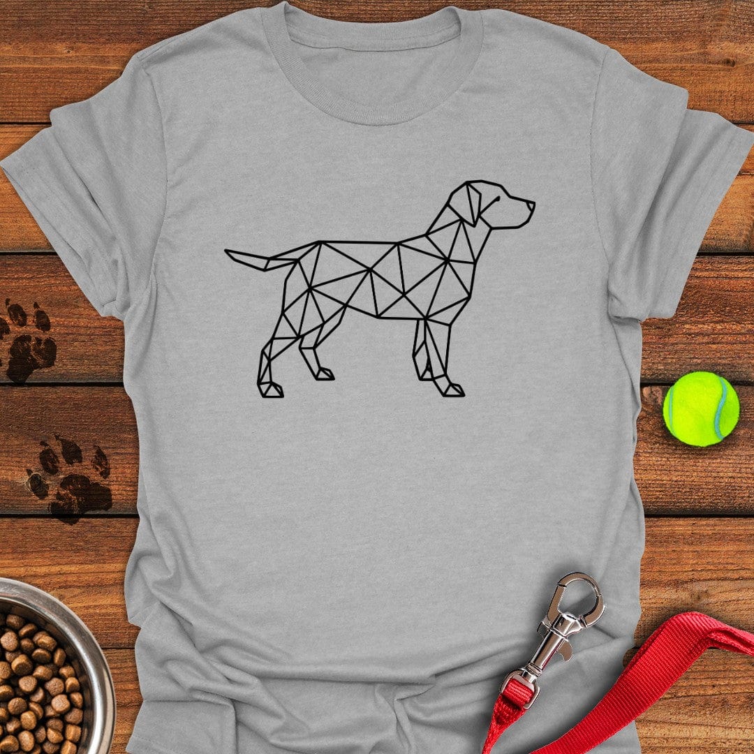 Trendy Geometrical Labrador T-Shirt Sport Grey