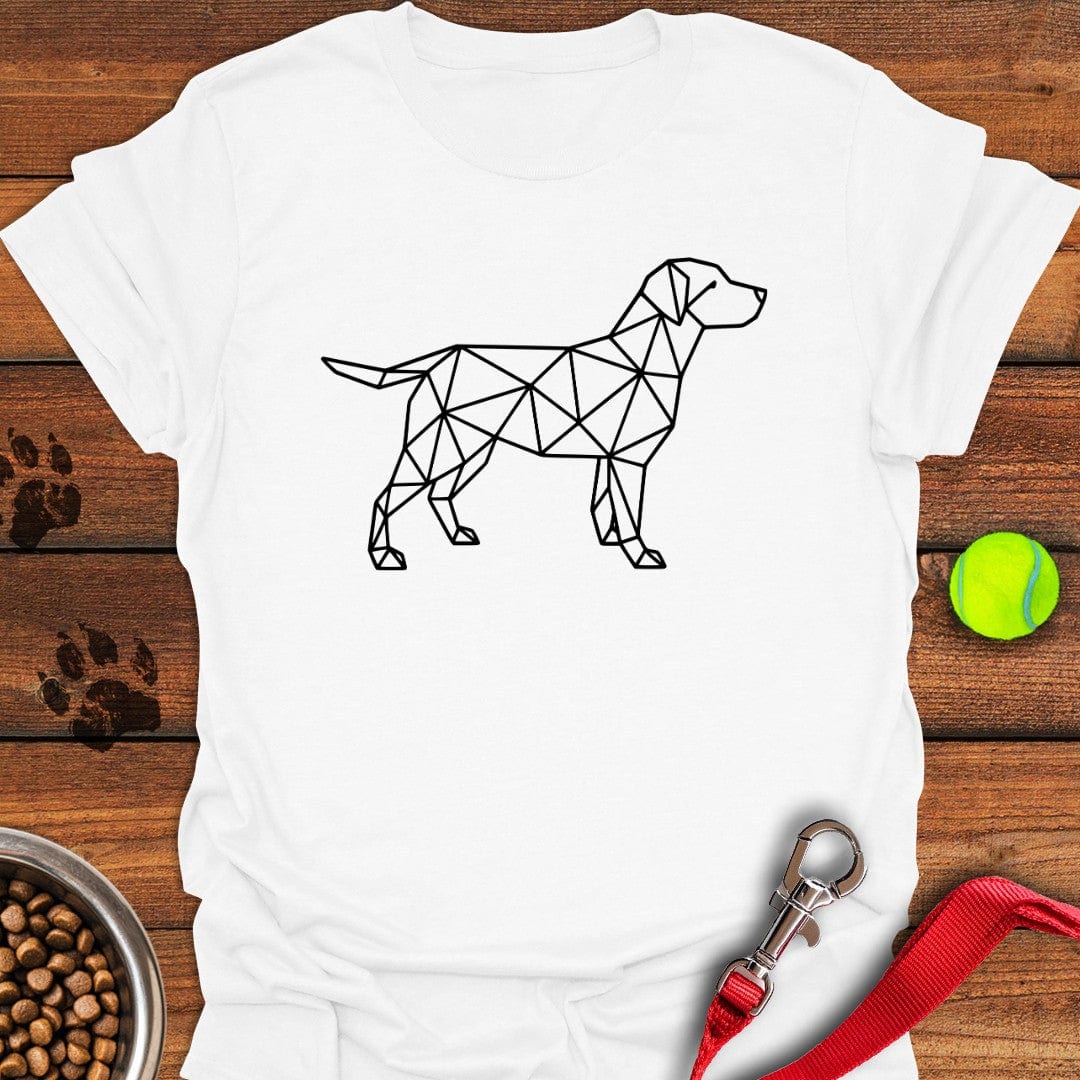 Trendy Geometrical Labrador T-Shirt White