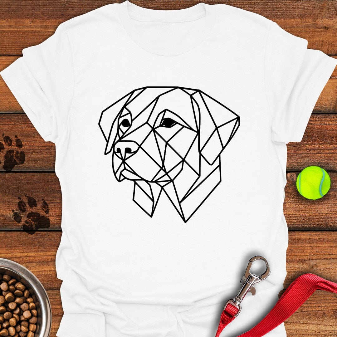 Trendy Geometrical Labrador T-Shirt White