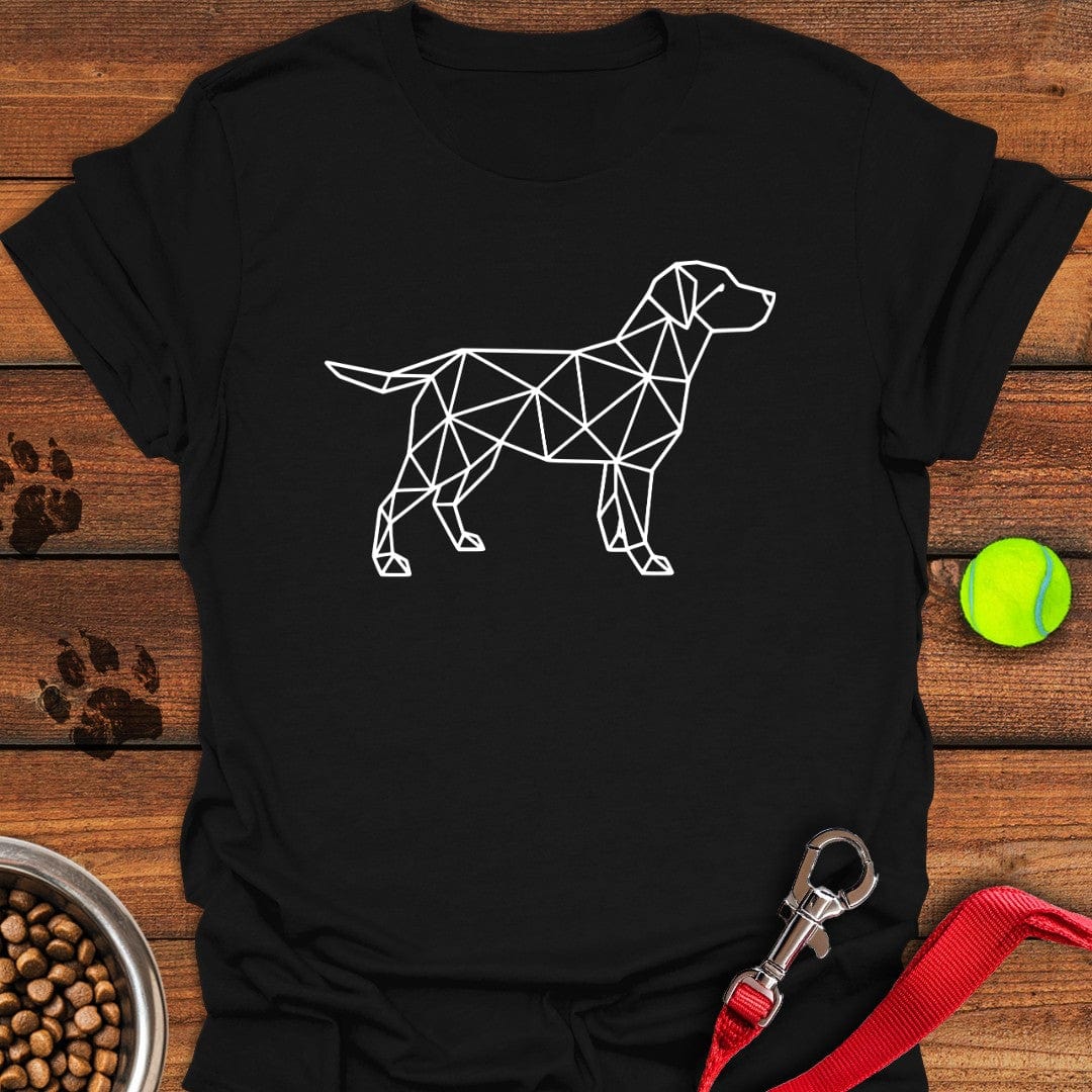 Trendy Geometrical Labrador T-Shirt Black