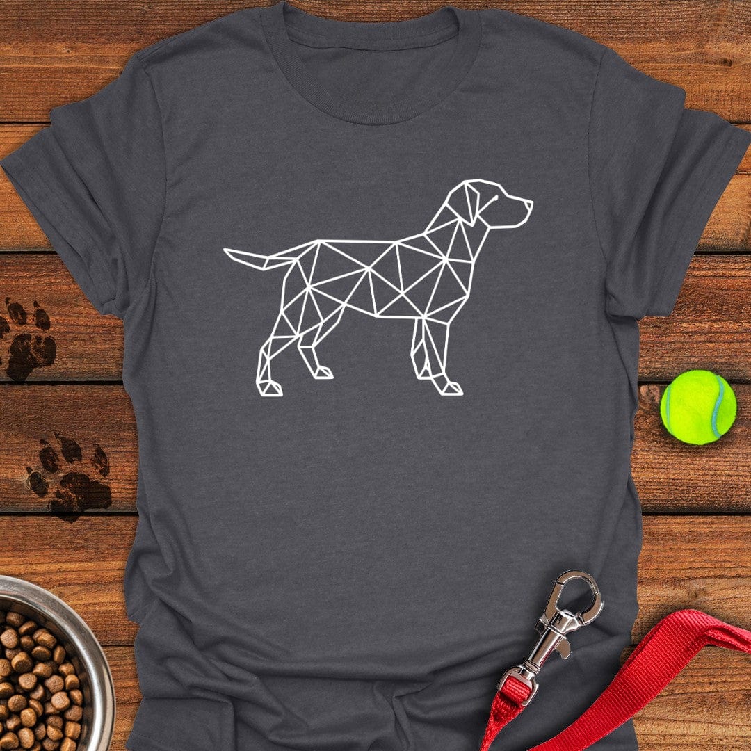 Trendy Geometrical Labrador T-Shirt Dark Heather